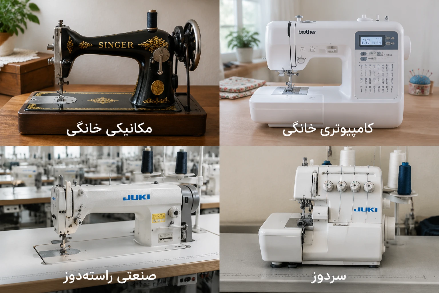 انواع چرخ خیاطی