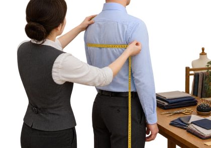 اندازه گیری بدن برای دوخت لباس